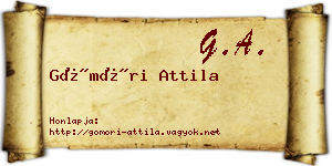 Gömöri Attila névjegykártya